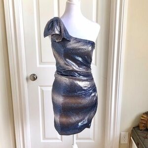 City Studio Party Dress One Shoulder Sequin Y2K (3)